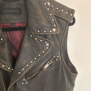 NWOT John Varvatos Star USA Studded Motorcycle Vest